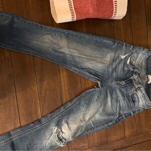 Women's Blue Distressed Jeans